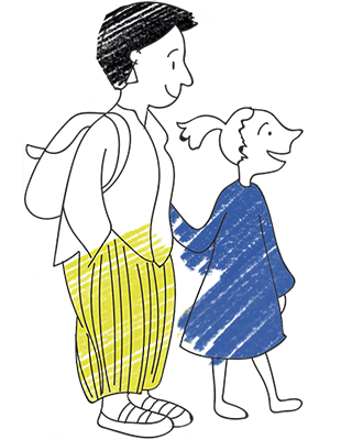 Рисунок папа и дочь